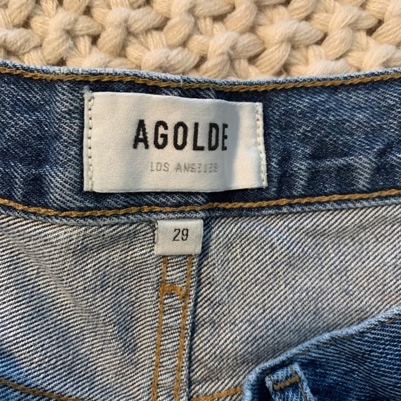 Agolde Parker Cutoff Distressed Denim Shorts - Picture 8 of 8